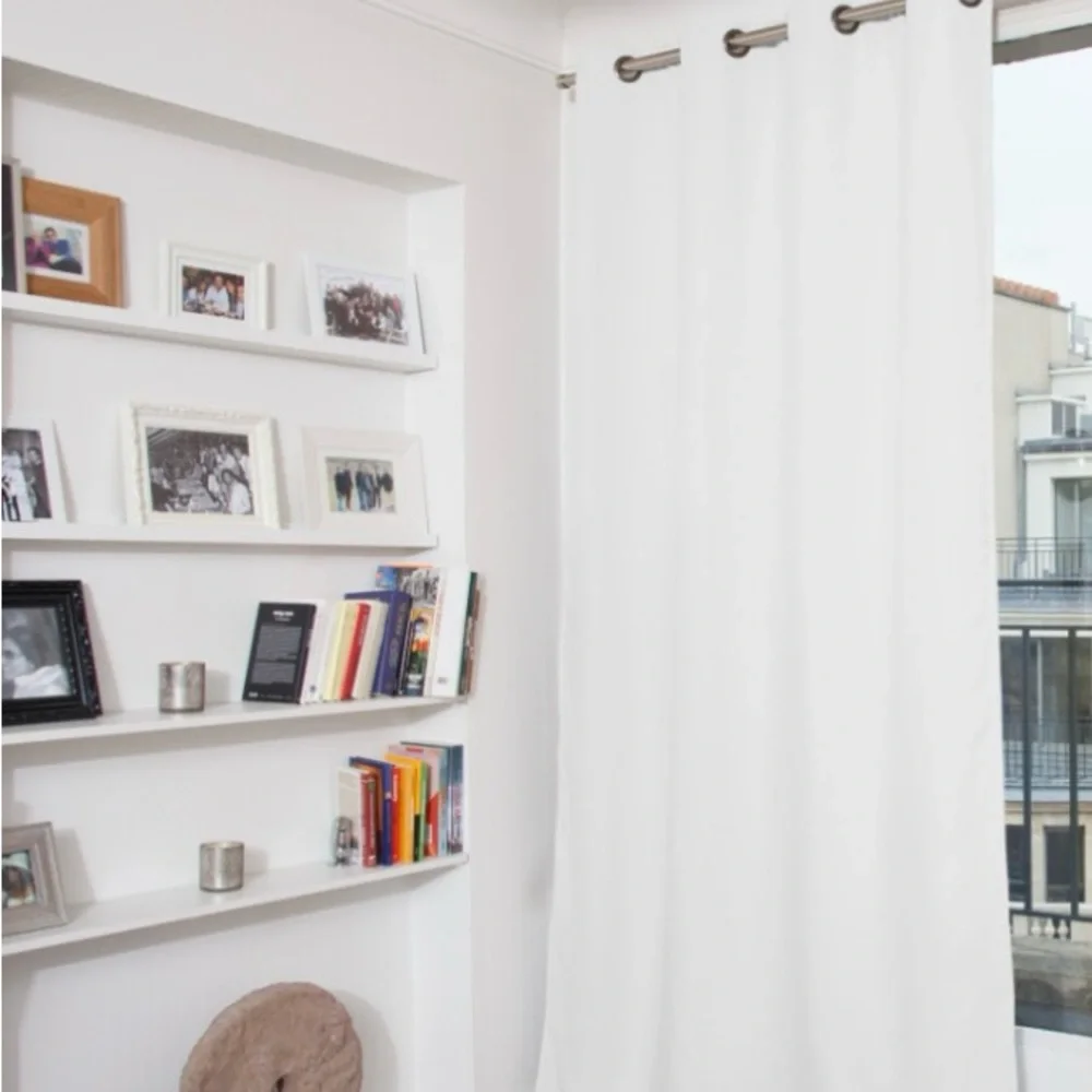 White SOUNDPROOF Curtain Velvet Venise Snow MC720